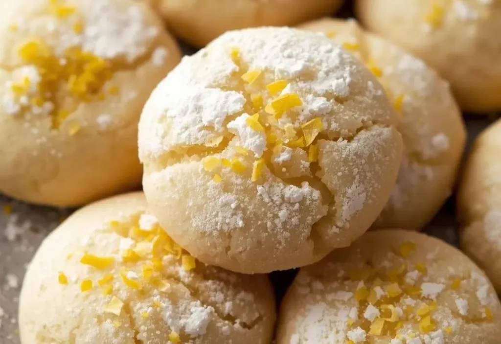 Gluten-Free Lemon Curd Cookies with creamy lemon centers on a baking tray